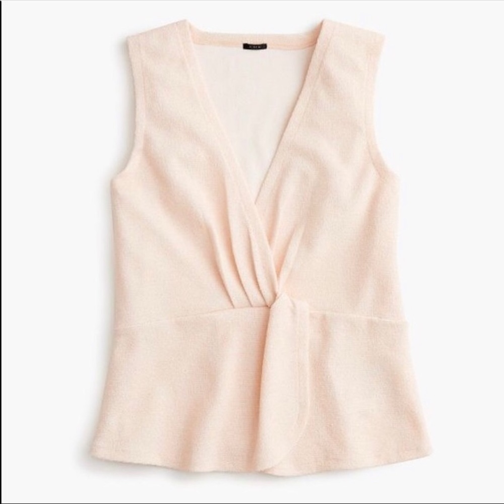 J Crew 365 Boucle Knot Blouse NWOT